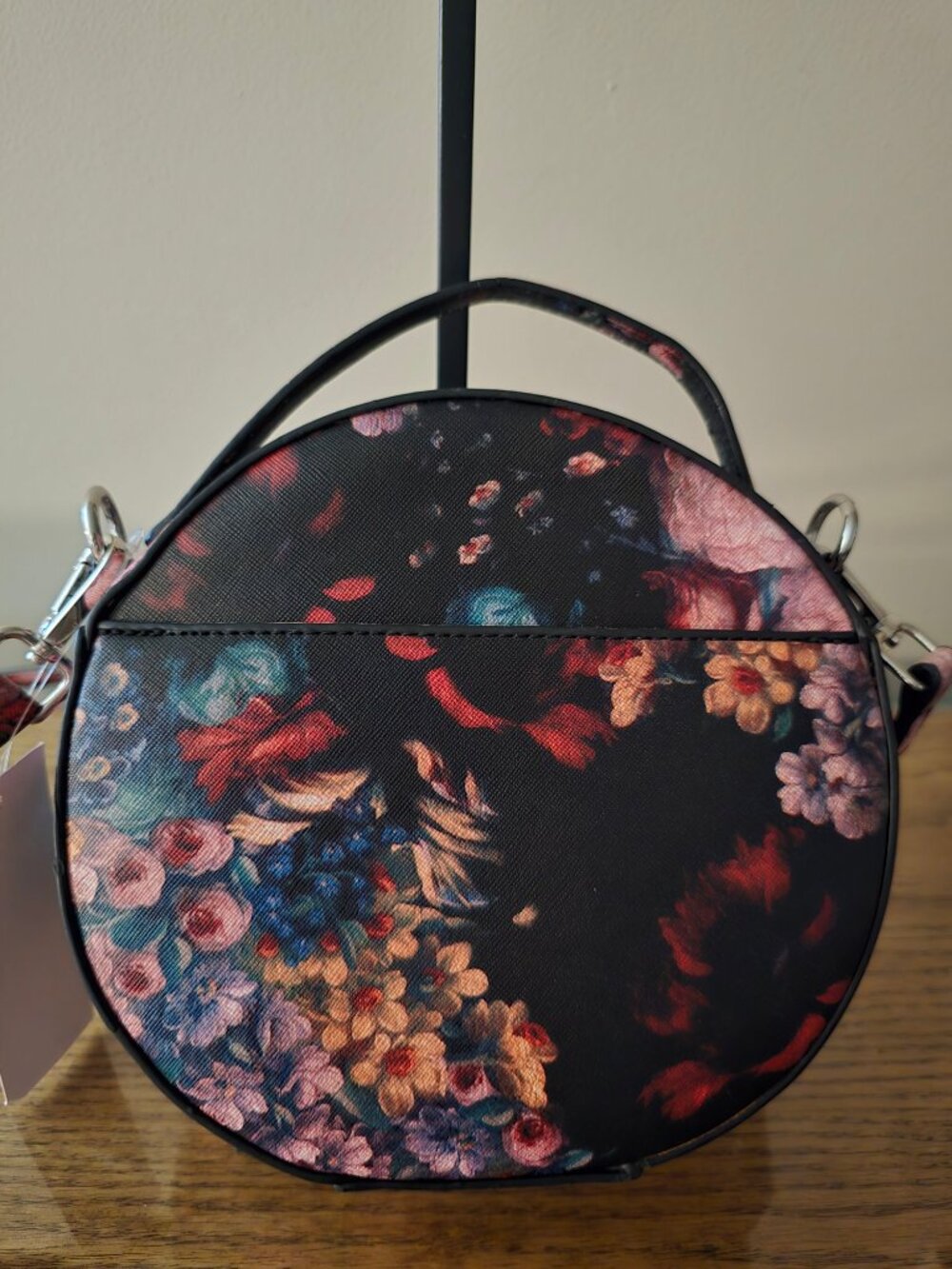 NWT Carlos Floral Barrel Crossbody / Shoulder Purse - Picture 2 of 9